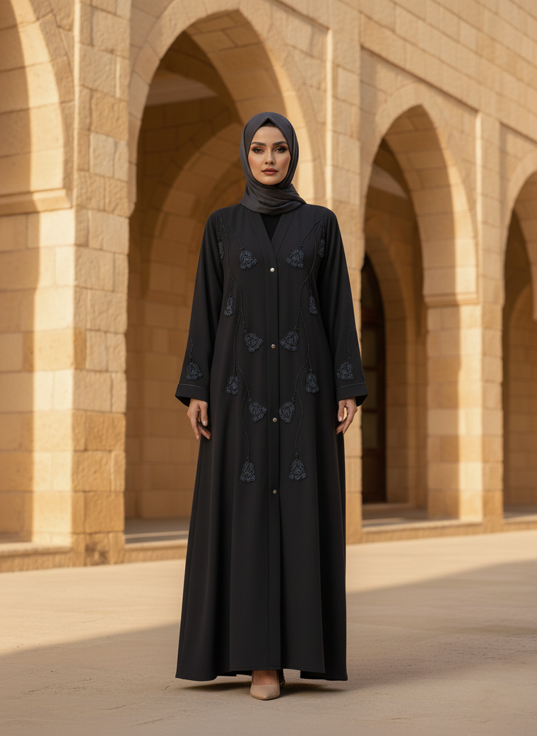Zarifa Handcrafted Embroidered Abaya