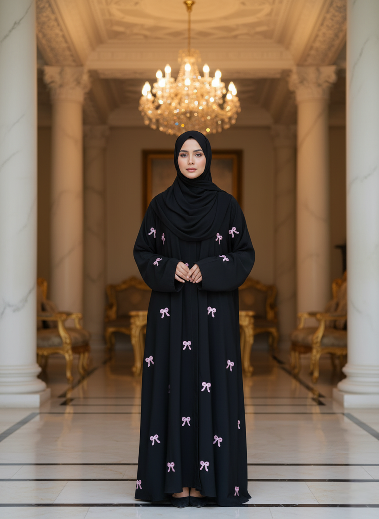 The Bow-Tie Elegance Abaya